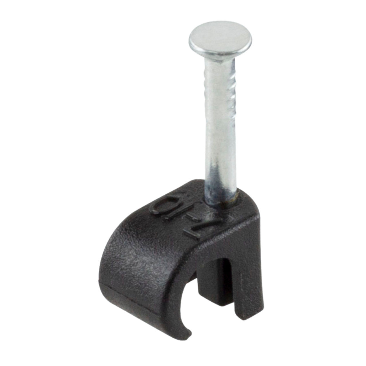 Black Round Cable Clips (Qty 100)
