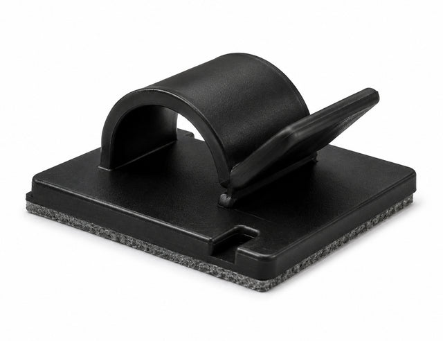 Black Self-Adhesive Nylon Cable Clip
