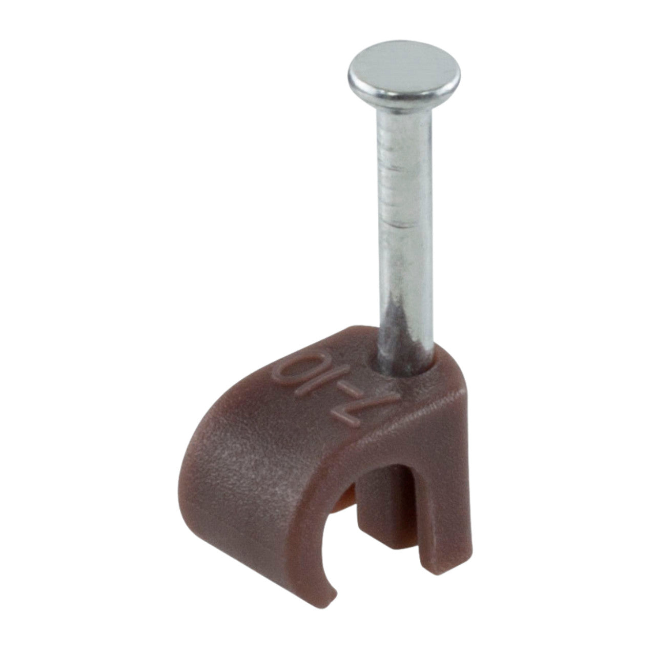 Brown Round Cable Clips (Qty 100)