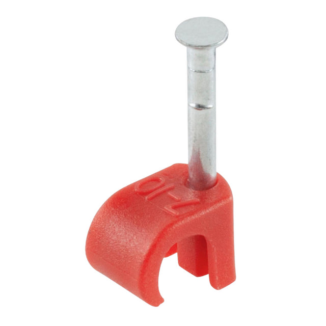 Red Round Cable Clips (Qty 100)