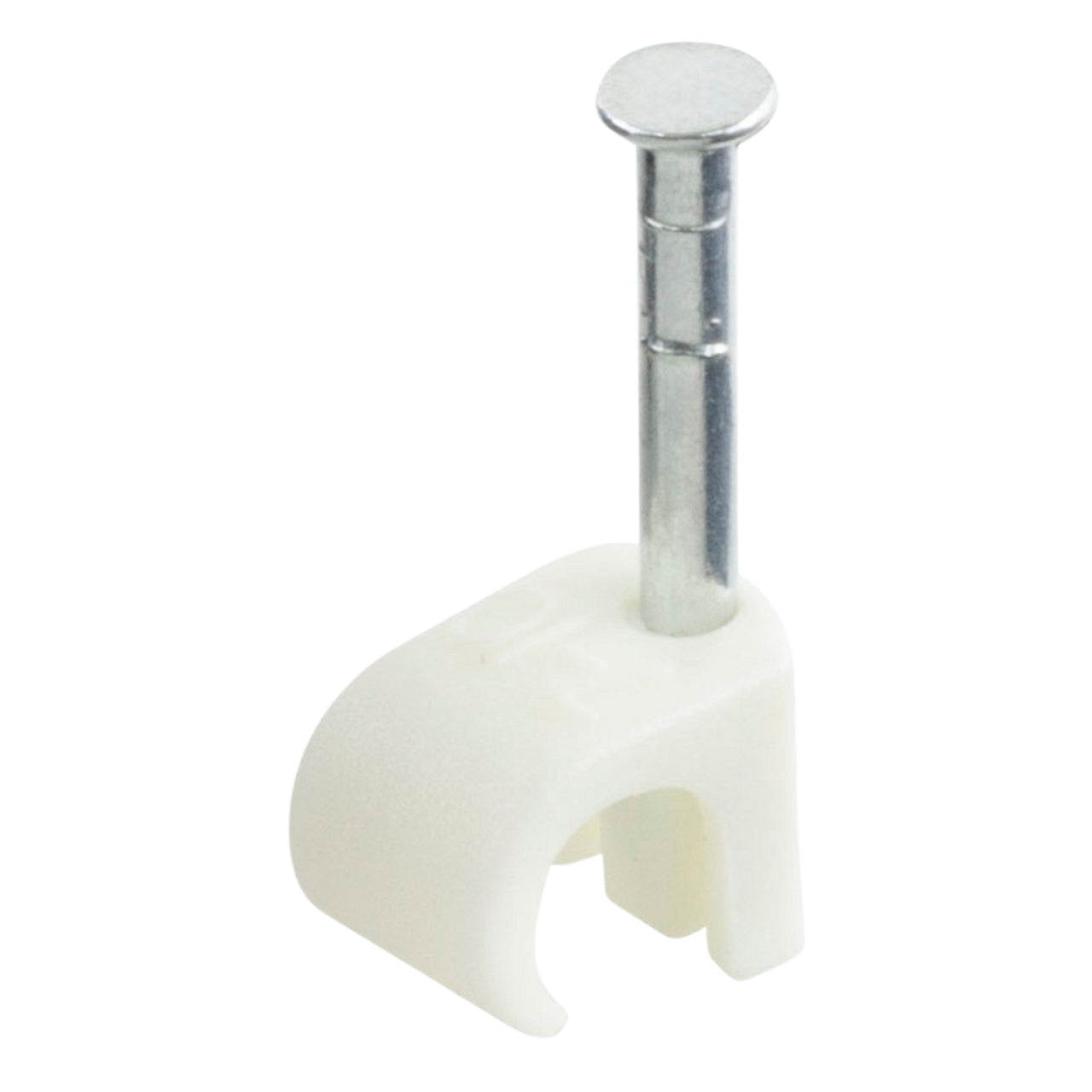 White Round Cable Clip
