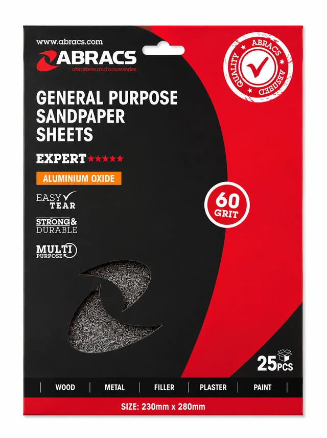 abracs general purpose sandpaper sheets - production paper