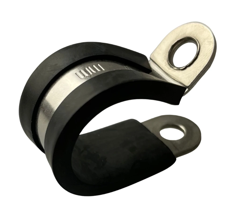stainless steel rubber lined p clip
