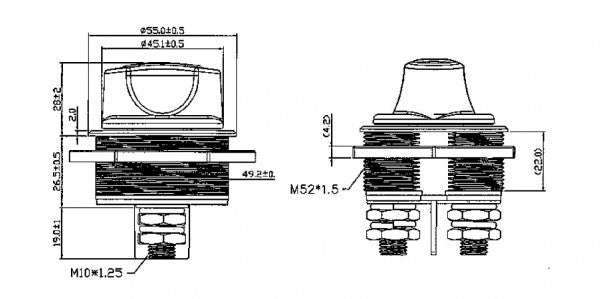 Panel Mounted Battery Isolator Switch 300A - 
