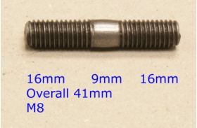 Exhaust Manifold Studs M8 x 41mm | Fiat Porsche | Qty: 20 -  UK