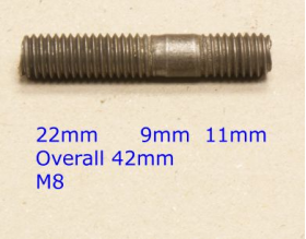 Exhaust Manifold Studs M8 x 42mm | Renault | Qty: 20 -  UK