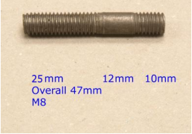 Exhaust Manifold Studs M8 x 47mm | Nissan | Qty: 20 -  UK