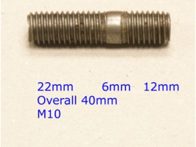 Exhaust Manifold Studs M10 x 40mm | Mazda Volvo | Qty: 20 -  UK