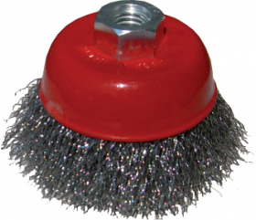 Cup Brush Crimp Wire -  M10 Thread, 75mm - 