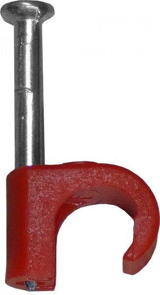 Round Cable Clip Red - 7-9mm - 