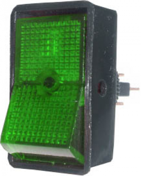 Rocker Switch 16A - Green - 