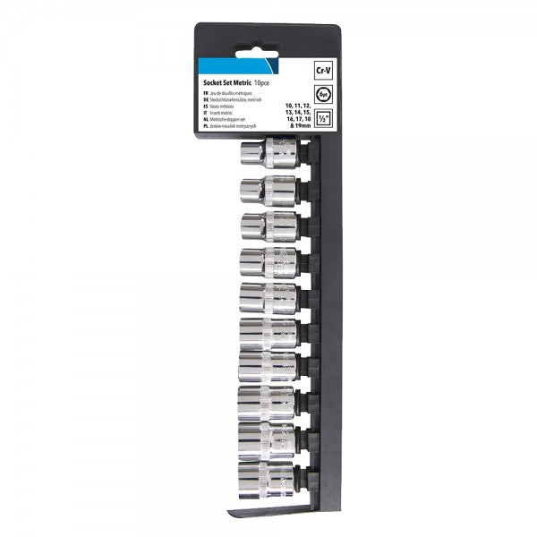Socket Set 1/2" Drive Metric, 10-19mm 10pce
