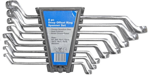 Deep Offset Spanner Set | 6 Pieces - 