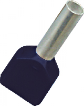 Twin Cord End | 1.5mm² Black | Qty: 100 - 