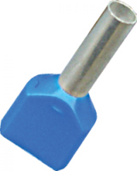 Twin Cord End | 16.0mm² Blue | Qty: 100 - 