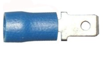 Blue Tab Male Electrical Terminal 4.8mm - Qty 100 - 