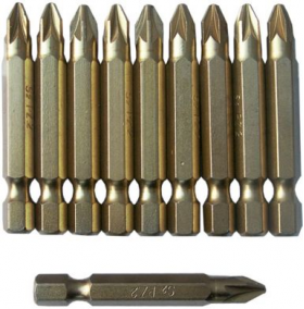 Pozi No.2 Screwdriver Bits, Pack of 10 - 