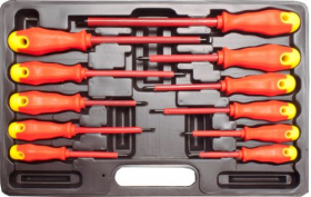 Insulated Screwdriver Set, Soft Grip - 11 Piece - 