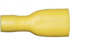 Yellow Female Spade 9.5mm Fully Insulated Electrical Connectors | Qty: 100 - 